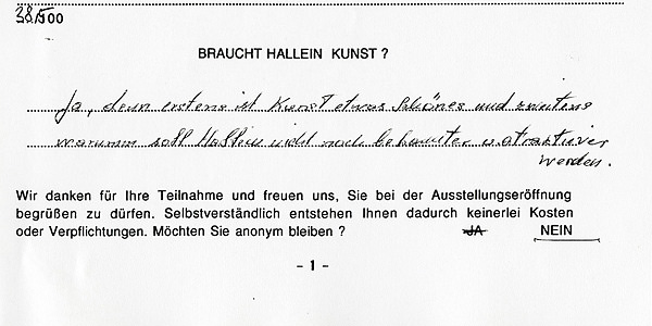 Antwort ausHallein