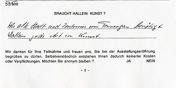 Antwort ausHallein