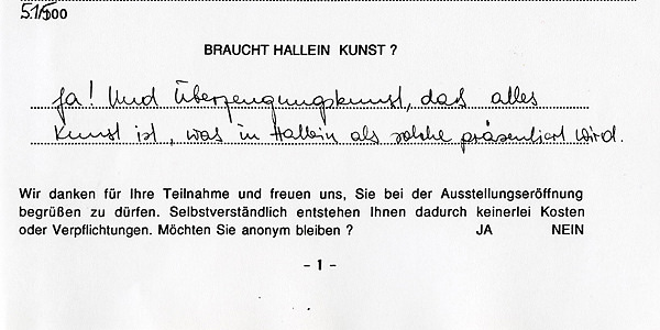 Antwort ausHallein