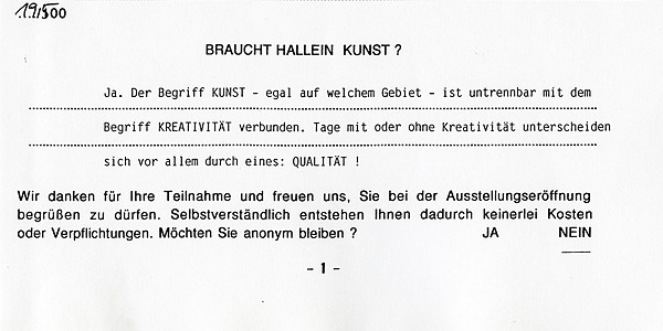 Antwort ausHallein