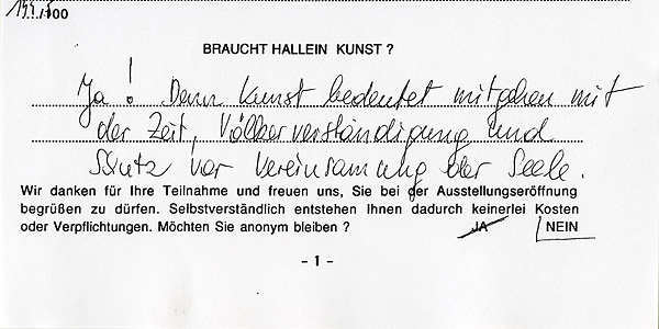 Antwort ausHallein