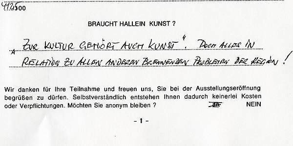 Antwort ausHallein
