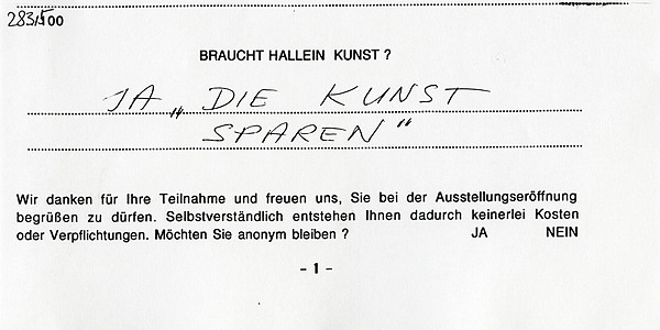 Antwort ausHallein