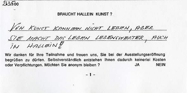 Antwort ausHallein