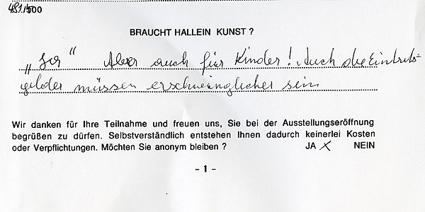 Antwort ausHallein