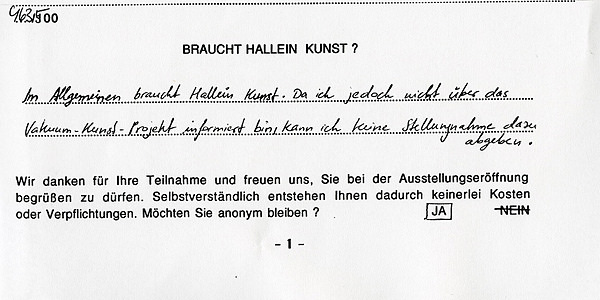 Antwort ausHallein