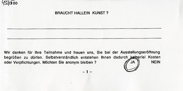 Antwort ausHallein