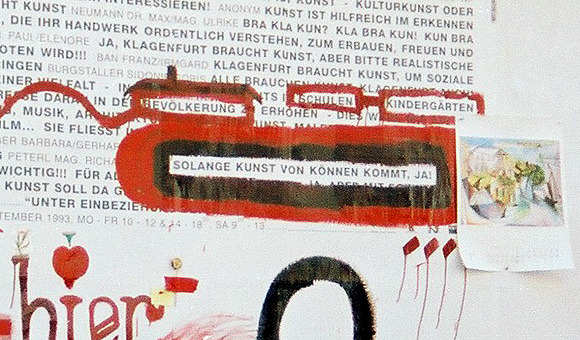 Plakat im öffentlichen Raum Klagenfurts