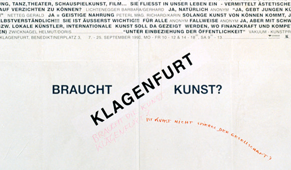 Plakat im öffentlichen Raum Klagenfurts