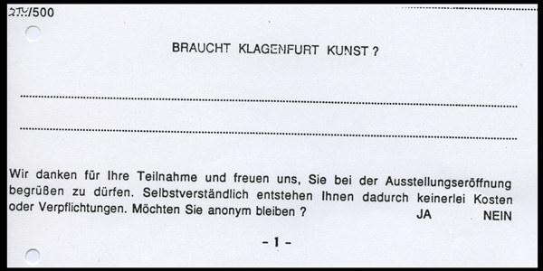 Antwort aus Klagenfurt