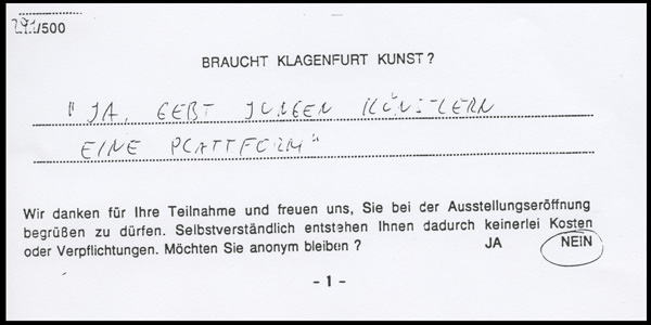 Antwort aus Klagenfurt